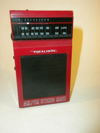 Vintage Realistic Am/fm Stereo Mate,  Model 12 - 132,  Circa 1988 - 1993