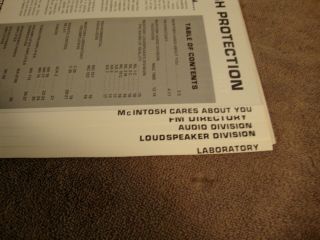 1970s McIntosh Equalizers Tuners Preamps,  36 Page Brochure Pamphlet 3