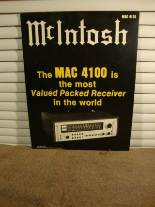 1970s Mcintosh Mac 4100 Receiver 5 Page Brochure Pamphlet