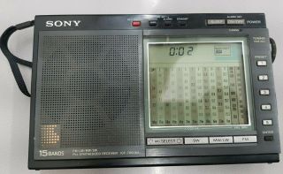 Sony Icf - 7600da Fm Lw Mw Sw 15 Bands Synthesyzed Receiver Radio From Japan