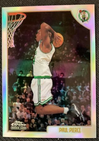 1998 - 99 Topps Chrome Refractor Paul Pierce Rookie Card Rc Celtics