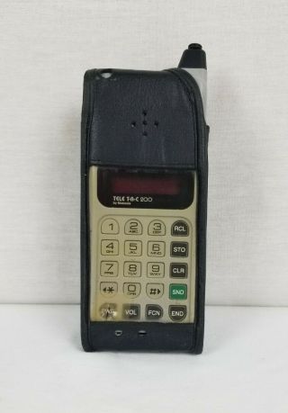 Motorola Tele Tac 200 T.  A.  C.  Cell Phone With Case Vintage