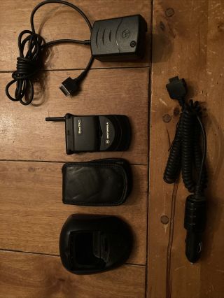 Vintage Motorola Startac St7868w Verizon Dual Band Flip Cell Phone Charger 2batt