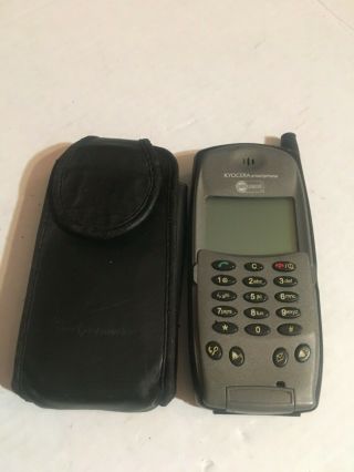 Vintage Kyocera Palm Powered Smartphone With Leather Case - Model Qcp 6035