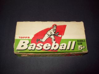 1958 Topps 5¢ Empty Wax Display Box Vg/ex Tough