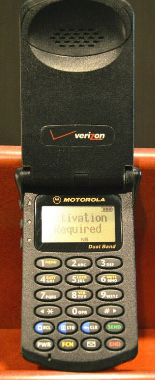 Vintage Motorola Startac St7868w Flip Phone Dual Mode Emergency 311/911 Capable