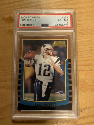 2000 Bowman Tom Brady Rc Rookie 236 Big Time Investment Hof Goat Psa 6 ?? Offers