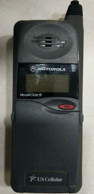 Vintage Motorola Microtac/650e (us Cellular) Flip Cell Phone