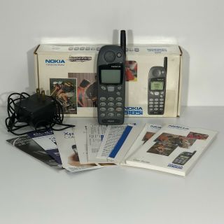 Vintage Boxed Gray Nokia 5185i Digital Cell Phone With Papers.