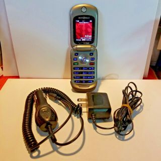 Motorola Verizon Wireless Mobile Flip Cell Phone Mot Vu204 Car Charger Ac Charge