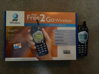 Nokia 5165 Vintage Cell Phone At&t - Turns On And Box/parts