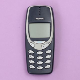 Vintage Nokia 3310 Mobile Phone (blue) With Battery Faulty