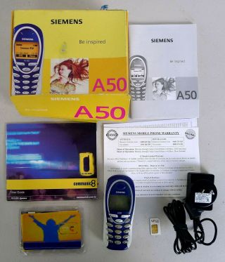 Siemens A50 Cellular Mobile Phone Boxed Accessories User Guide C2002