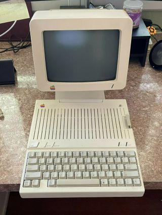 Vintage 80s Apple Iic 2c (a2s4000) Computer,  Monitor And Electrical Cord
