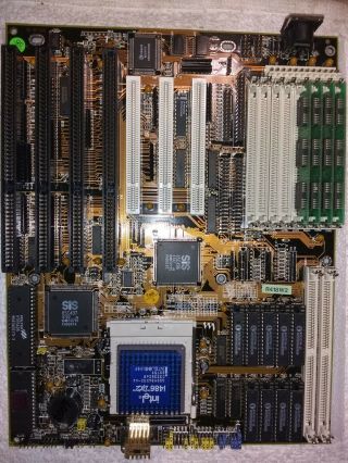 34 - Vintage 486 Motherboard W/ Cpu And Ram