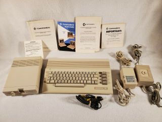 Vtg 1980s Commodore 64c 1541 - Ii 5.  25 " Floppy Drive Power Adapters Video Cable