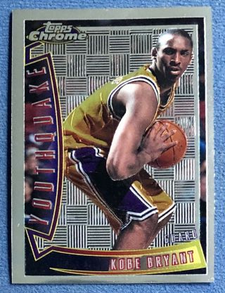 1996 Topps Chrome Youthquake Kobe Bryant Rookie Card Rc Yq15,  La Lakers