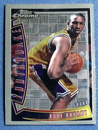 1996 Topps Chrome Youthquake Kobe Bryant Rookie Card RC YQ15,  LA Lakers 3