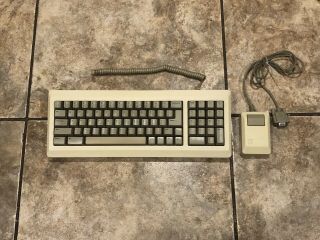 Vintage Apple Computer Macintosh Extended M0110a Keyboard & M0100 Mouse & Cable