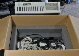 Vintage IBM 5170,  Keyboard,  Mouse Cables in IBM Box 2
