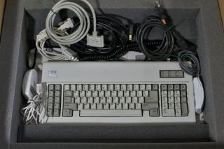 Vintage IBM 5170,  Keyboard,  Mouse Cables in IBM Box 3