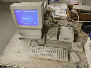 Vintage Apple Iigs Computer System,  Printer,  Monitor,  Mouse,  Keyboard,  Joystick