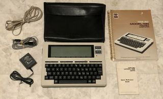 Tandy 100 Portable Computer,  Case,  Adapter,  Manuals,  Audio,  Phone Cables