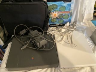 Vintage Apple Powerbook 520 Laptop With Adapter And Ibook G4 With Adaptor