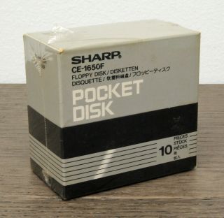 Nos Vintage Sharp Ce - 1650f Pocket Computer Pocket Disk 10 - Pack