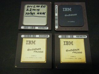 Four Ibm 6x86mx Sample Processors (hicpufans)