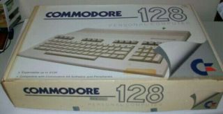 Commodore 128 Computer - - W/ Power Supply And Box