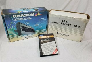 Vtg Commodore 64 Computer System 64k Memory W 1541 Single Floppy Disk In Boxes