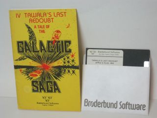 Vintage Software Game Apple Ii Broderbund Galactic Saga Iv Tawalas Last Redoubt