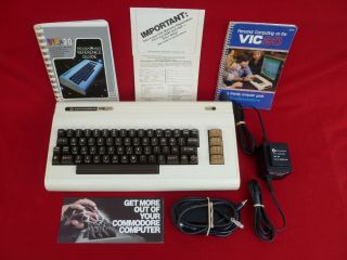 Commodore Vic - 20 Personal Computer With Box Cords Manuals