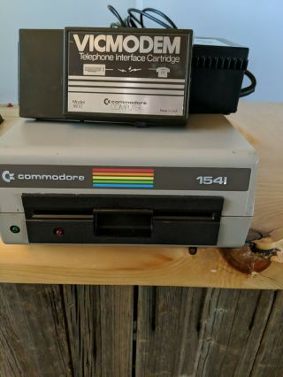 Commodore 64 computer with monitor and floppy drive 2