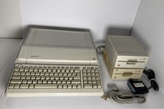 Vintage Apple Platinum Iie A2s2128 /w Two (2x) Disc Drives (a9m0107) -