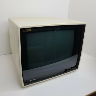 Rare Ddm - 12nd Sanyo Monitor Display Vintage Computer Apple Ibm Monochrome
