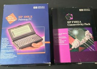 Hp 100lx Palmtop Handheld Pocket Pc With Software/connectivity Pack Combo