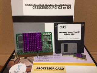 Vintage Sonnet Crescendo PCI G3 500MHz/1M Macintosh Mac CPU Upgrade Accelerator 3