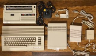 Commodore 64c W/ 1541 - Ii Floppy Drive,  Suncom Icontroller,  Joystick And Printer
