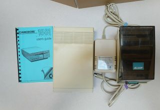 Commodore 1581 3 1/2 " Floppy Disk Drive With Power Cord And Serial Cable