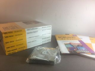 Vintage Borland Turbo Pascl Dos Windows 3.  5 " Floppy Disks,  Books