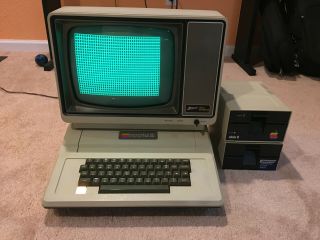 Apple Ii Computer With Monitor/disk Drives -