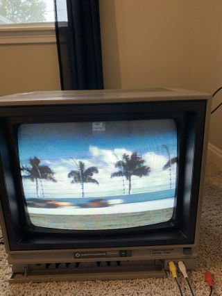 Rare Commodore 64 1702 Color Computer Video Monitor / Paperwork