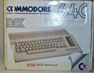 Commodore 64 C64 Computer With Box Power Supply -