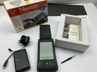 Apple Newton Messagepad 120 W/ Box,  Manuals,  Accessories Battery Corrosion