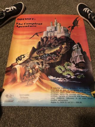 Odyssey: The Compleat Apventure 1980 Apple Ii - Extremely Rare Poster
