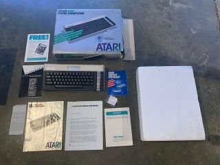 Atari 600xl Home Computer With Av & 64k Memory Upgrade,  Cables,