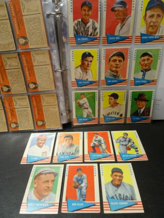 Complete 154 Cards 1961 Fleer Baseball Set Babe Ruth/lou Gehrig/ty Cobb/williams
