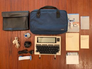 Tandy Trs - 80 (102) Portable Computer With Carrying Case And Peripherals.